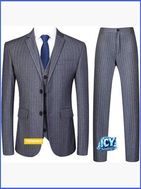 Slim Fit 3 Piece Suit with Vest and Pants